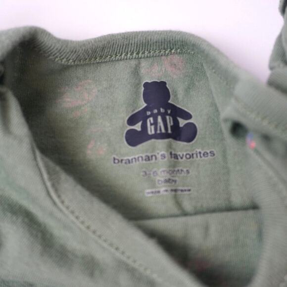 Baby Gap 2-Piece Floral Matching Bodysuit & Leggings Set Green Size 3-6 months - Picture 3 of 7